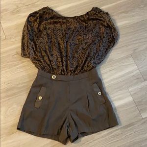 Very cute open back romper!